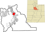 Utah County Utah incorporated and unincorporated areas Orem highlighted